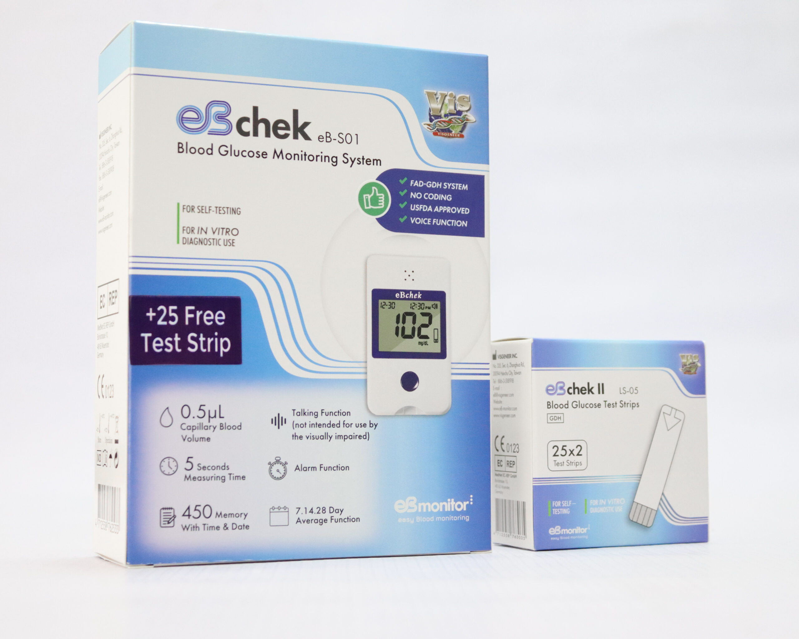 eBchek Blood Glucose Meter (GDH)_2